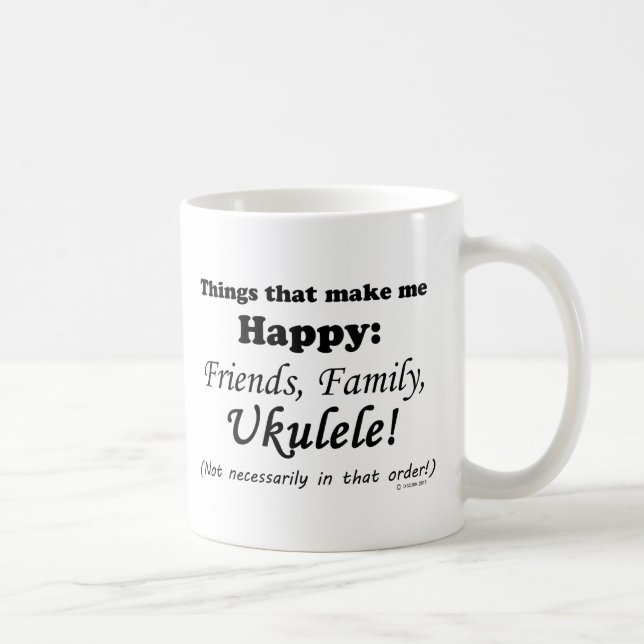 Ukulele macht mich glücklich tasse (Rechts)