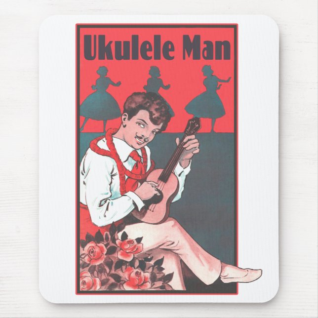 Ukulele-Mann Mousepad (Vorne)