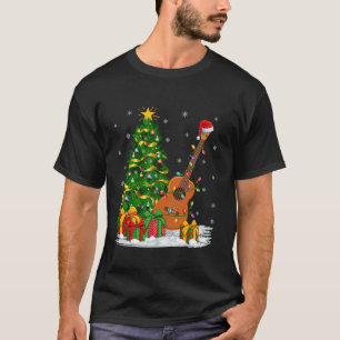 Ukulele Music Lover Matching Weihnachtsmannmütze U T-Shirt