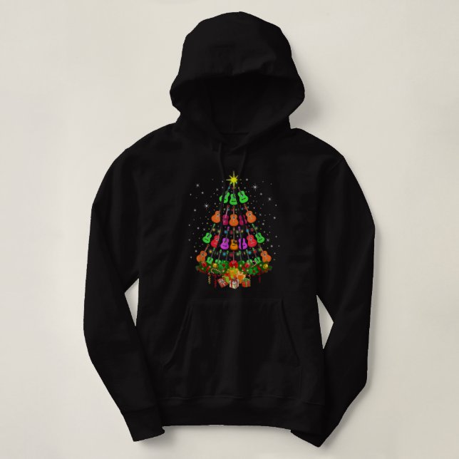 Ukulele Music Uke Mele Kalikimaka Christmas Tree S Hoodie (Design vorne)