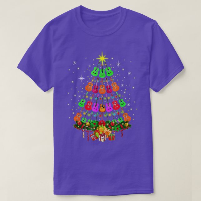 Ukulele Music Uke Mele Kalikimaka Christmas Tree S T-Shirt (Design vorne)