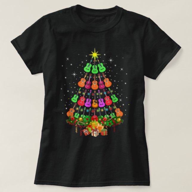 Ukulele Music Uke Mele Kalikimaka Christmas Tree S T-Shirt (Design vorne)