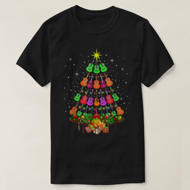 Ukulele Music Uke Mele Kalikimaka Christmas Tree S T-Shirt (Design vorne)