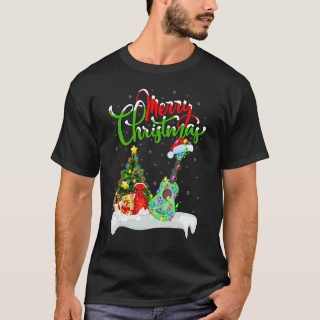 Ukulele Music   Xmas Decorations Santa Ukulele Chr T-Shirt (Vorderseite)