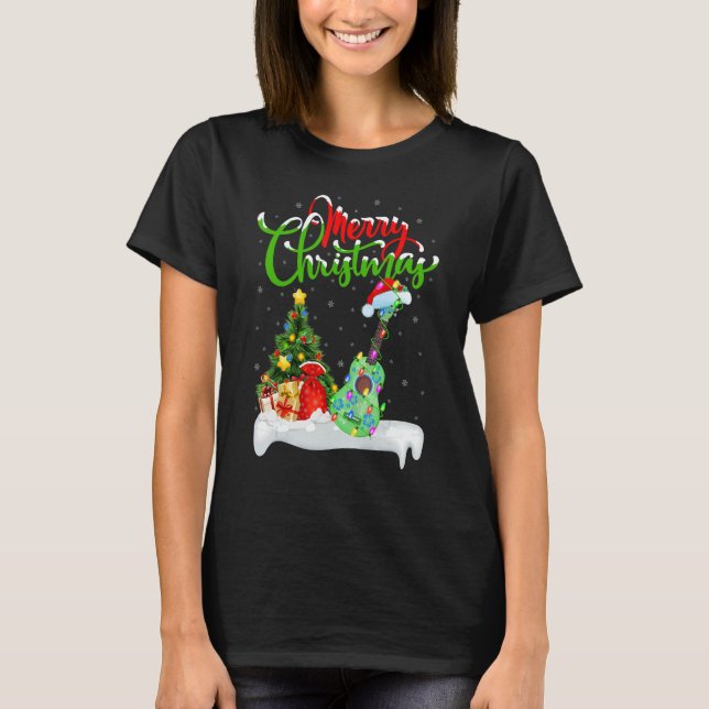 Ukulele Music   Xmas Decorations Santa Ukulele Chr T-Shirt (Vorderseite)
