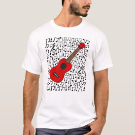 Ukulele Musical Notes Uke Player Musician T-Shirt