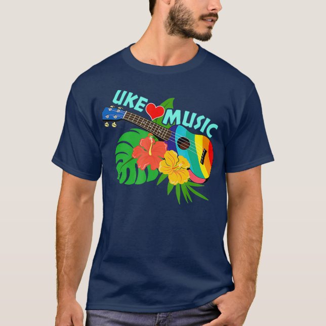 Ukulele Musician Music Gift T-Shirt (Vorderseite)