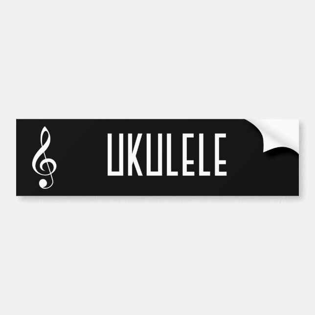 Ukulele-Musik-Autoaufkleber-Geschenk Autoaufkleber (Vorne)