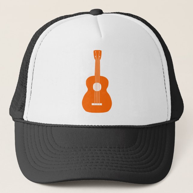 Ukulele - Orange Truckerkappe (Vorderseite)