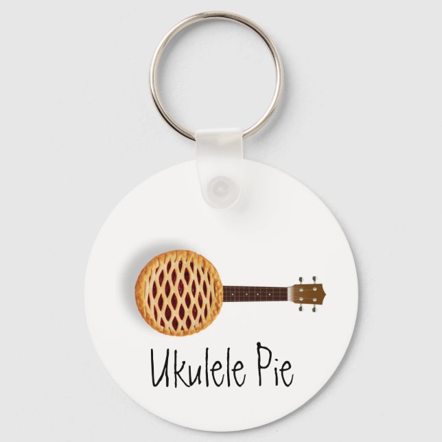 Ukulele Pie Schlüsselanhänger (Vorderseite)