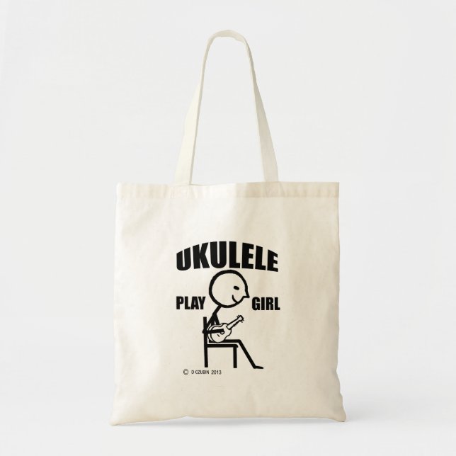 Ukulele Play Girl Tragetasche (Vorne)