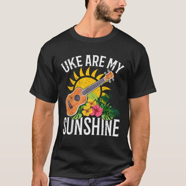 Ukulele Player Hawaiian Sunset Ukulele Uke Are My  T-Shirt (Vorderseite)
