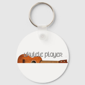 Ukulele Player-Logo Schlüsselanhänger