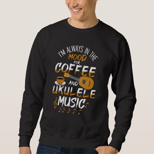 Ukulele Player Musician Guitar Hawaiian Music Play Sweatshirt (Vorderseite)