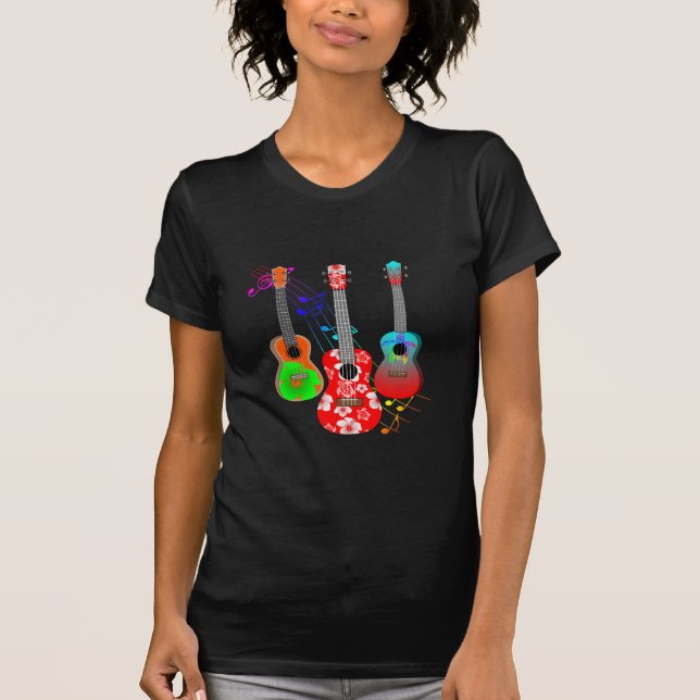 Ukulele-Player-Musik der Tropeninsel T-Shirt (Vorderseite)