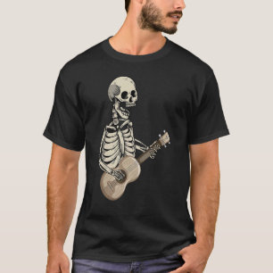 Ukulele Player Retro Skull Skeleton Ukulele Guitar T-Shirt