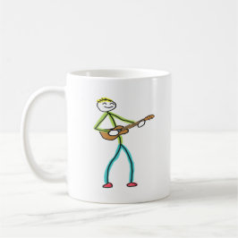 Ukulele Playing Stickman Kaffeetasse