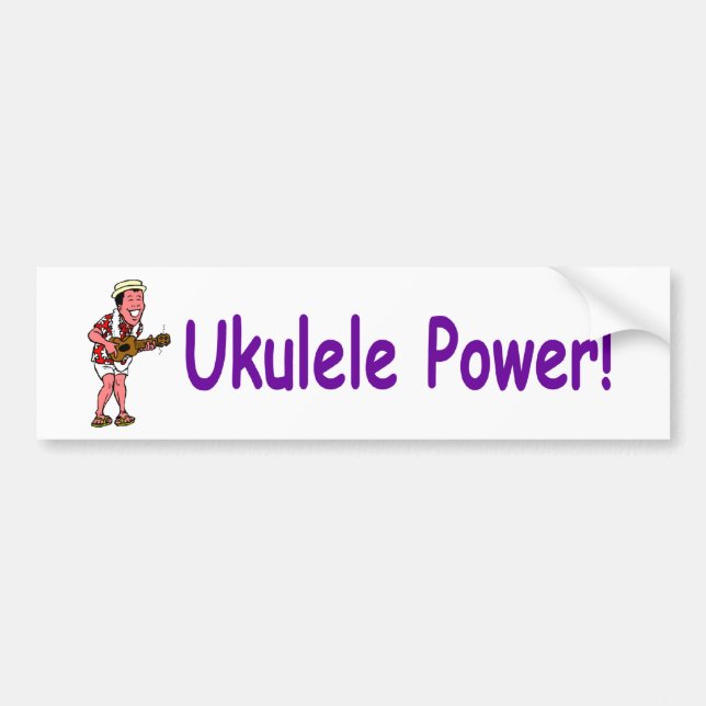 Ukulele-Power! Autoaufkleber (Vorne)
