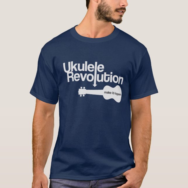 Ukulele-Revolutions-Dunkelheits-T - Shirt (Vorderseite)