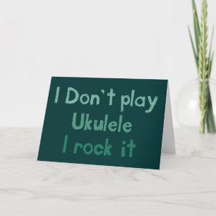 Ukulele Rock It Grußkarte Karte