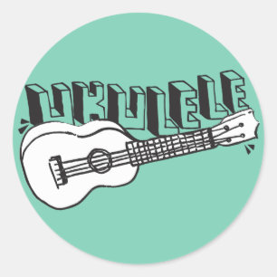 Ukulele Runder Aufkleber