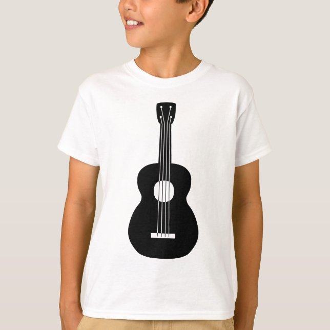 Ukulele - Schwarz T-Shirt (Vorderseite)