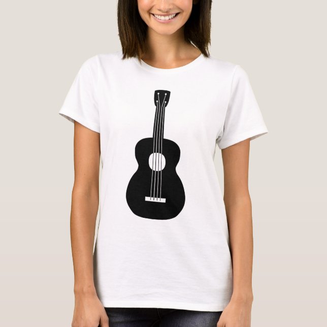Ukulele - Schwarz T-Shirt (Vorderseite)