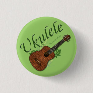 Ukulele-Sein eine Lebensart kleinen Knopf Button