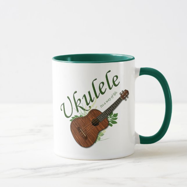 Ukulele-Sein eine Lebensart Tasse (Rechts)