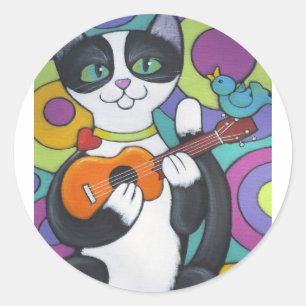Ukulele Serenade Runder Aufkleber