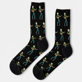 Ukulele spielender Stockmann Socken