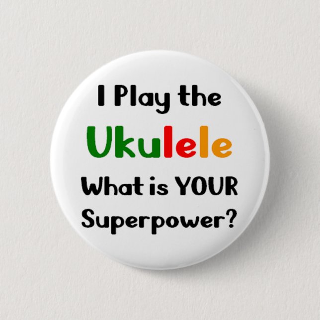 Ukulele-Spieler Button (Vorderseite)