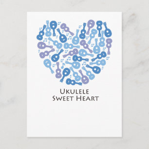 Ukulele Sweet Heart Postkarte
