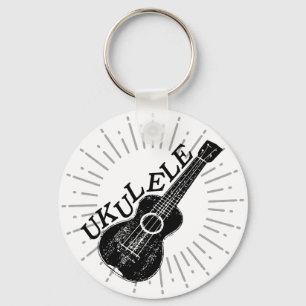 Ukulele Text And Image Keychain Schlüsselanhänger