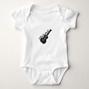 Ukulele Text und Bild Baby Strampler
