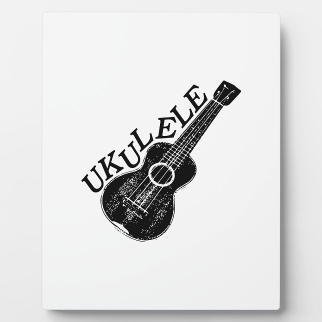 Ukulele Text und Bild Fotoplatte (Vorderseite)