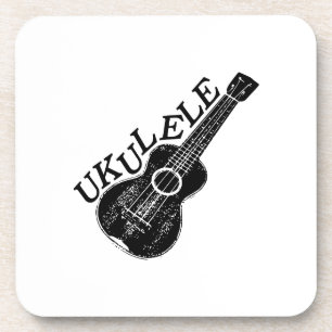 Ukulele Text und Bild Getränkeuntersetzer