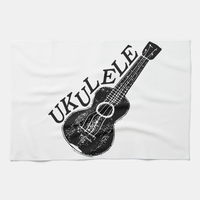 Ukulele Text und Bild Handtuch (Horizontal)
