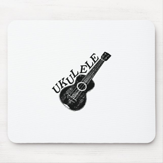 Ukulele Text und Bild Mousepad (Vorne)