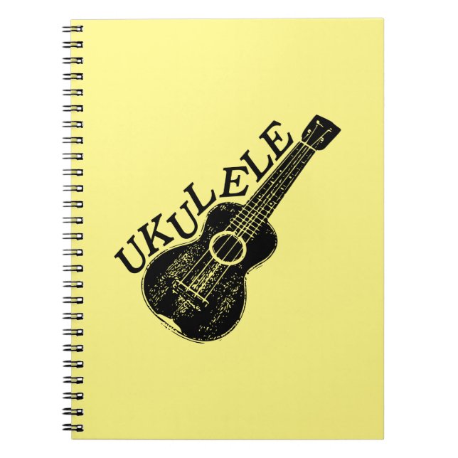 Ukulele Text und Bild Notizblock (Vorderseite)
