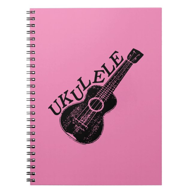Ukulele Text und Bild Notizblock (Vorderseite)