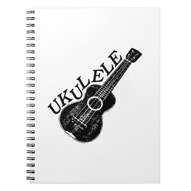 Ukulele Text und Bild Notizblock (Vorderseite)