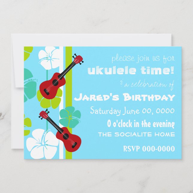 Ukulele Time! Einladung (Vorderseite)