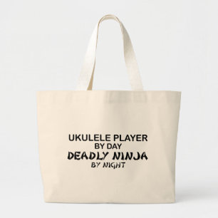 Ukulele Tödlicher Ninja bei Nacht Jumbo Stoffbeutel
