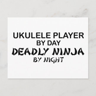 Ukulele Tödlicher Ninja bei Nacht Postkarte