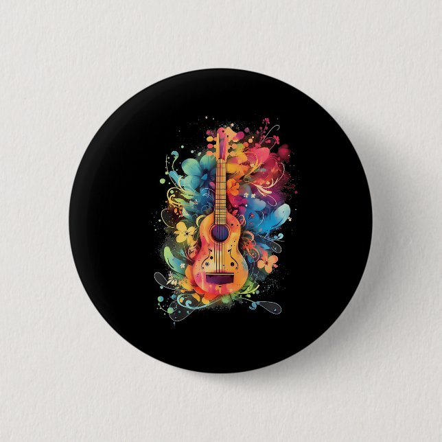 Ukulele Uke Player Gitarrist Ukelele Guitar Button (Vorderseite)