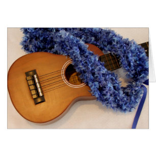 Ukulele und blaue Leu