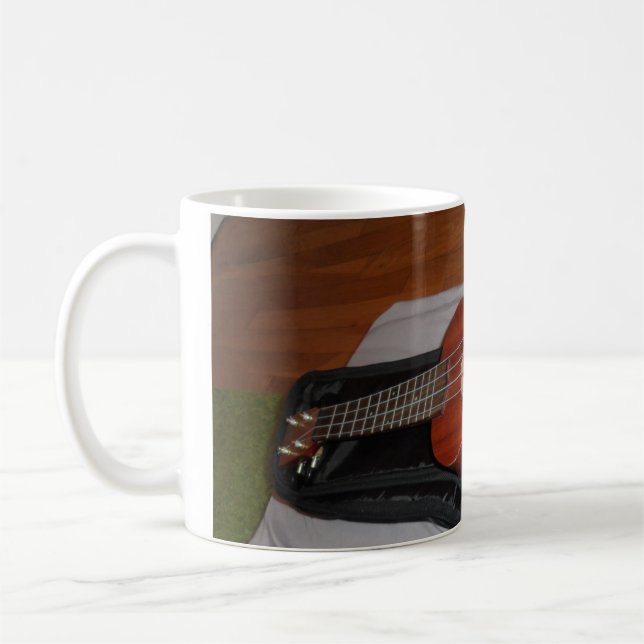 Ukulele und Fall-Tasse Kaffeetasse (Links)
