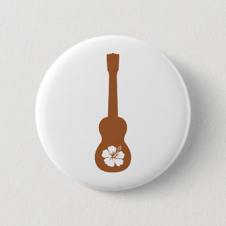 Ukulele und hibisbus button