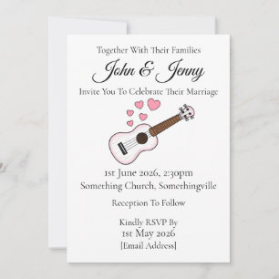 Ukulele Wedding Invasion Uke Player Musicians Einladung